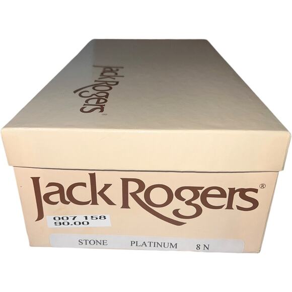 NWB Jack Rogers Leather Rhinestone Slip On Sling Sandal Silver Women's Size 8N - Picture 15 of 15